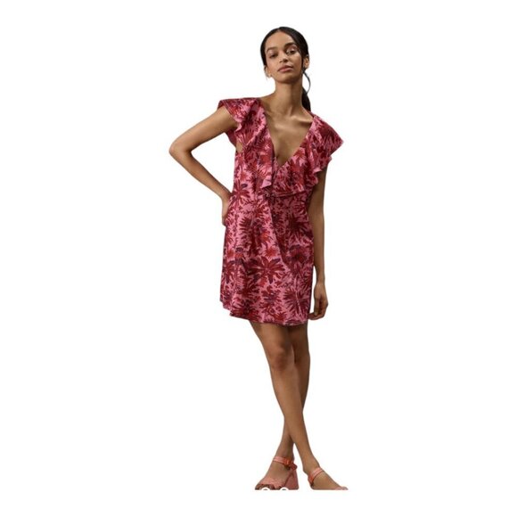 Pink/Red Anthropologie Pilcro Shift Dress, Size Large - Picture 2 of 14